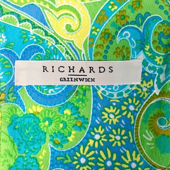 Vintage Escada Cotton Paisley Print Sheath Dress - Picture 4 of 9